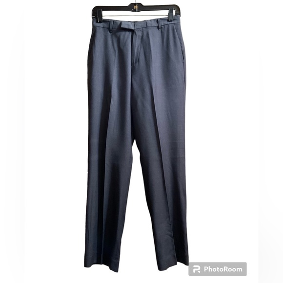 Boy’s Calvin Klein Blue Flat Front Dress Pants Slacks with Pockets. - Picture 1 of 6
